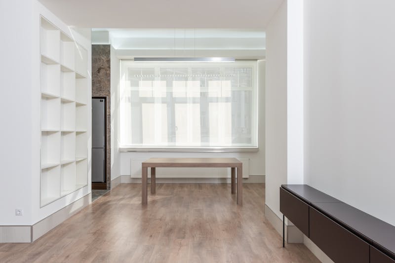Bright modern residential interior with clean minimal design