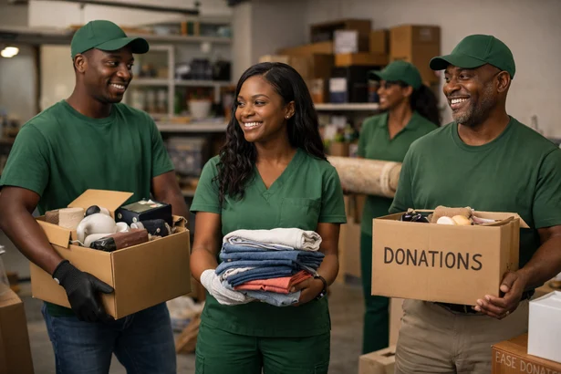 Greenshield team members in professional uniforms collaborating